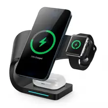 2021 4 In 1 Wireless Charger Dock Station For IPhone/Android Phones 15W Magnetic Wireless Fast Charging For Apple Watch Airpods