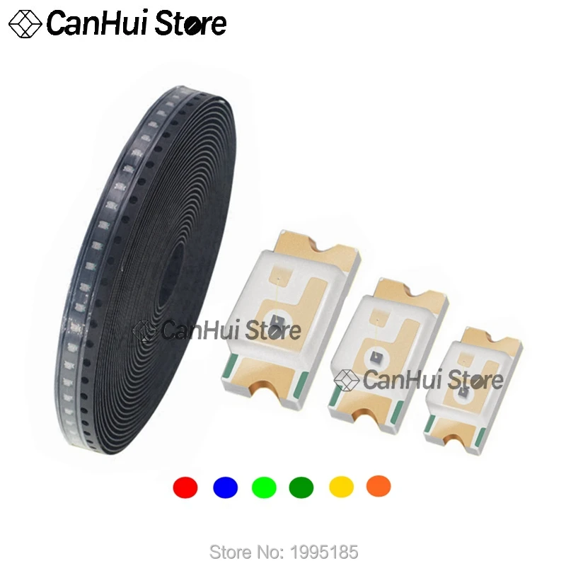 100pcs 0402 0603 0805 1206 SMD LED Red Yellow Green White Blue Orange light emitting diode Water Clear SMT Light Diode Set - купить по