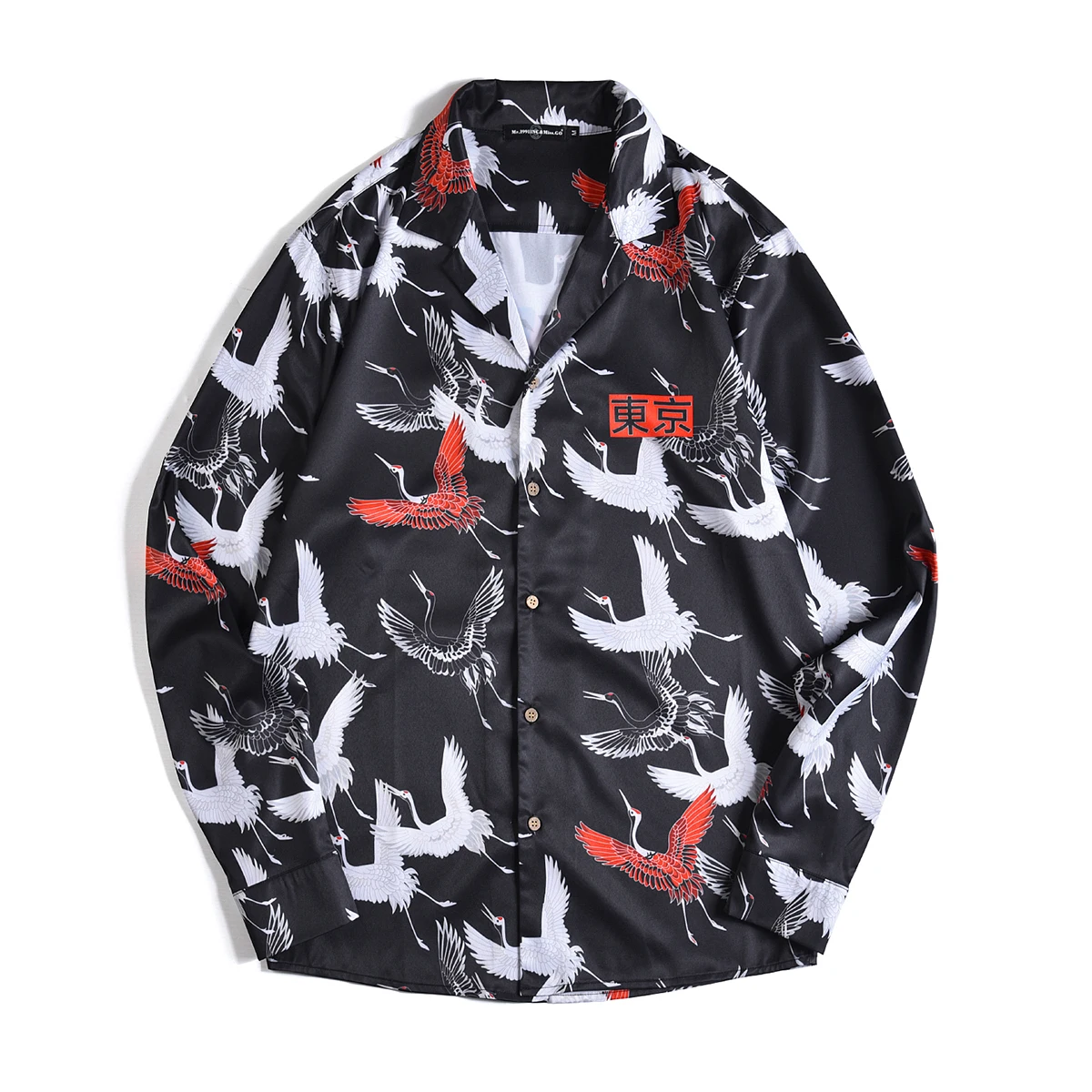 Японская Классическая рубашка в стиле Токио для мужчин Повседневная с длинным