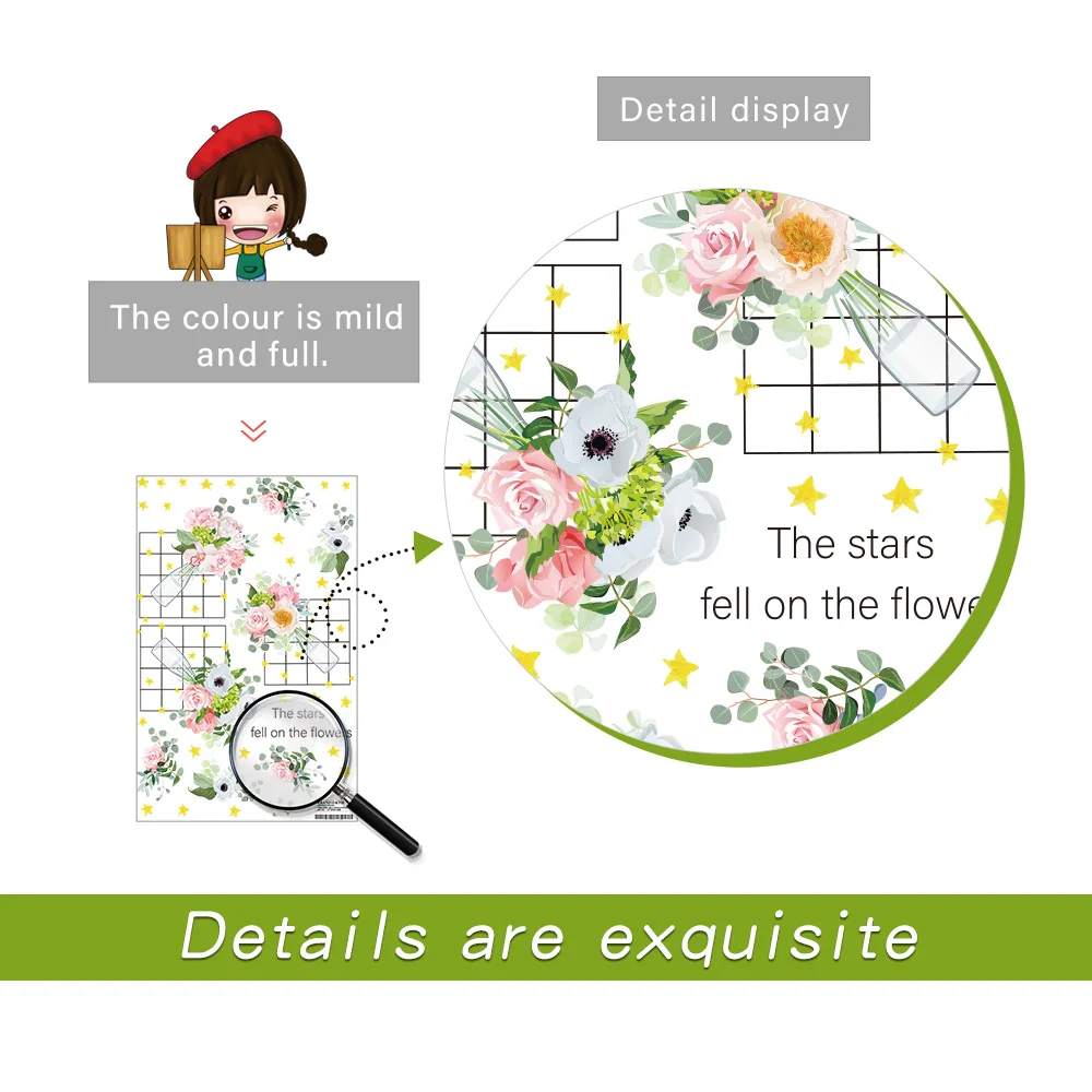 Современный нордический стиль Цветочная композиция FloArr Настенная Наклейка