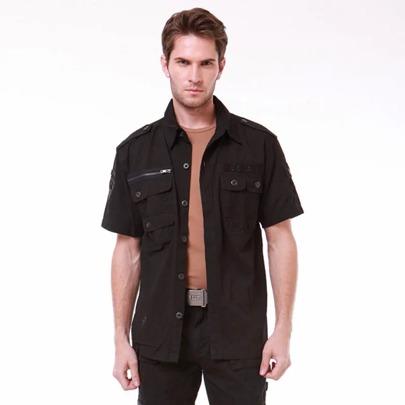 Мужская камуфляжная футболка с коротким рукавом из дышащего хлопка |