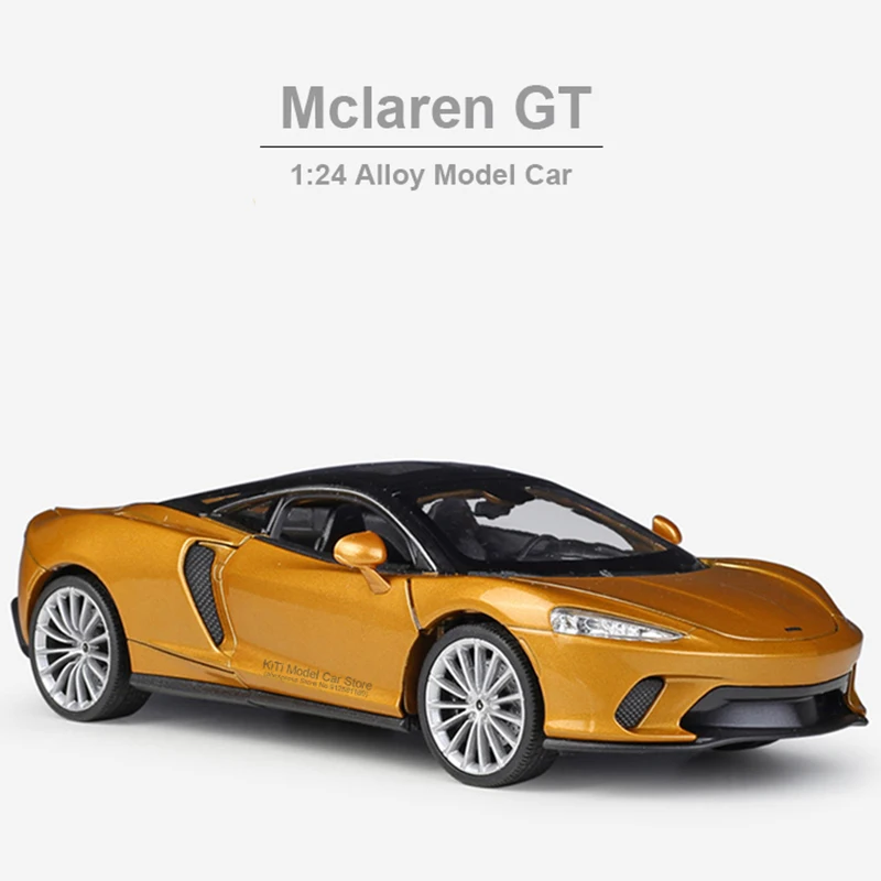 

Модель спортивного автомобиля MCLAREN GT из сплава в масштабе 1:24, игрушечные автомобили с литыми линиями, модель металлической модели автомобил...