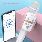 Ручные беспроводные микрофоны L858, 1200 мА ч, ручной беспроводной Bluetooth 5,0, караоке, речевой микрофон, динамик высокого качества