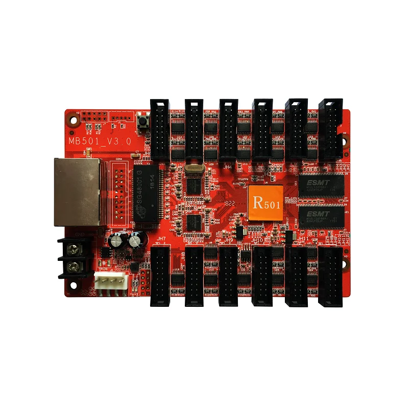 HD R501 hub75B принимающая карта, 12 выход hub75 полноцветный светодиодный экран знак принимающая карта поддержка 1/16 сканирования 1/32 сканирования