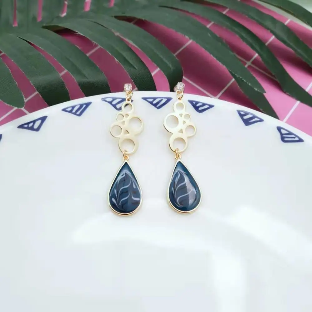 Новое поступление 2020 золотые серьги модные ювелирные свадебные вечерние женские