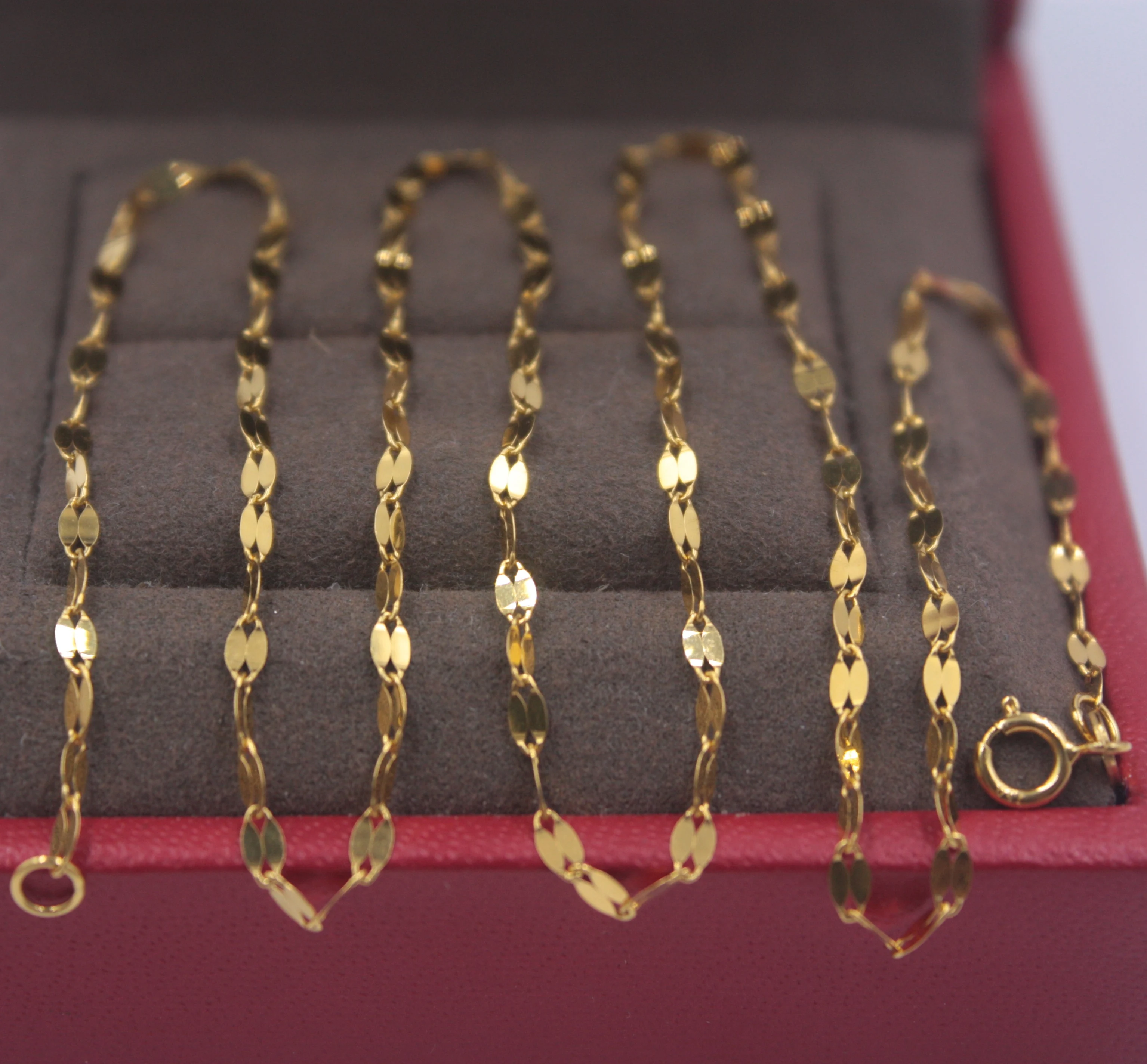 Натуральная цепочка из розового золота 18 К желтая белая многоцветная 1 5 ммвт для