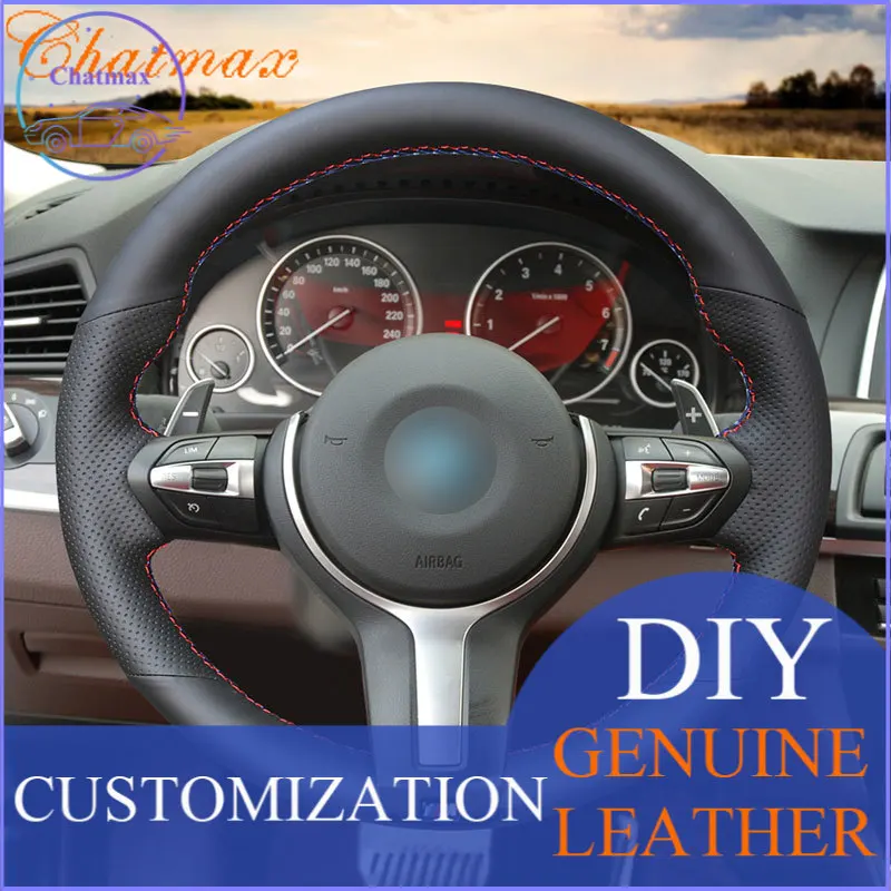 

Ручное шитье чехол рулевого колеса автомобиля индивидуальных по индивидуальному заказу из черной кожи для BMW M спортивные F30 F31 F34 F10 2003-2012