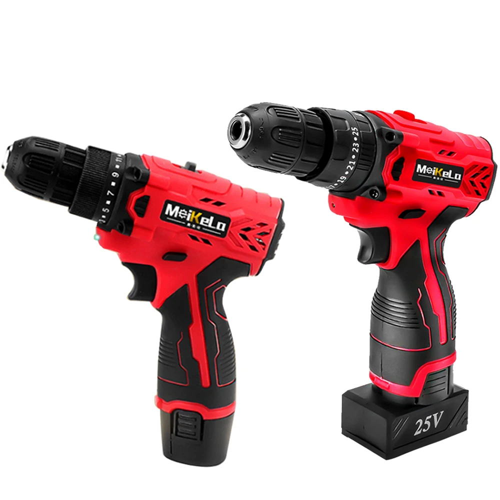 

12V/25V Cordless Screwdriver Electric Screwdriver Cordless Drill Power Tools Handheld Drill Lithium Battery Charging Drill