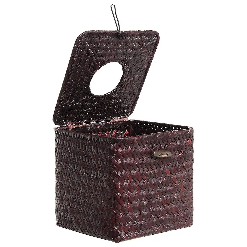 Натуральная водоросли квадратная коробка для салфеток крышка водорослей ручной