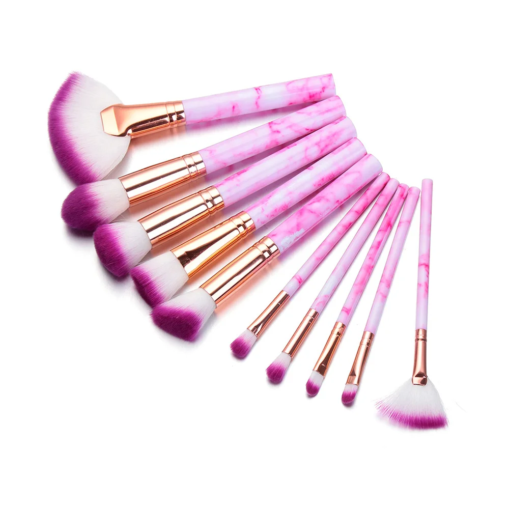 Набор кистей для макияжа с мраморной печатью набор лица основы губ и глаз