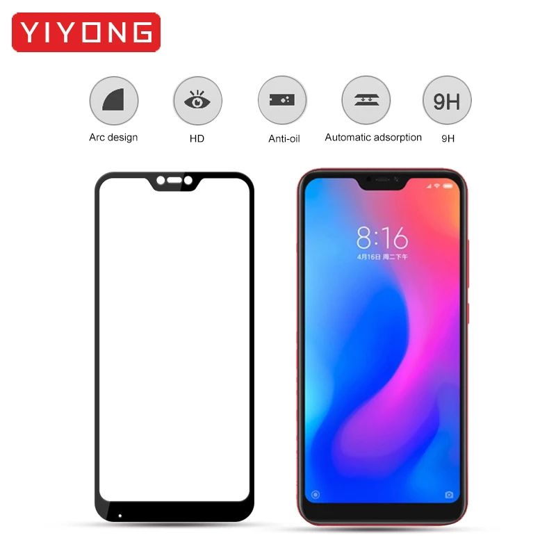 YIYONG 9D Full Cover Glass For Xiaomi Redmi 6 Pro Tempered 6A 6Pro Screen Protector Film Xiomi Redmi6 | Мобильные телефоны и