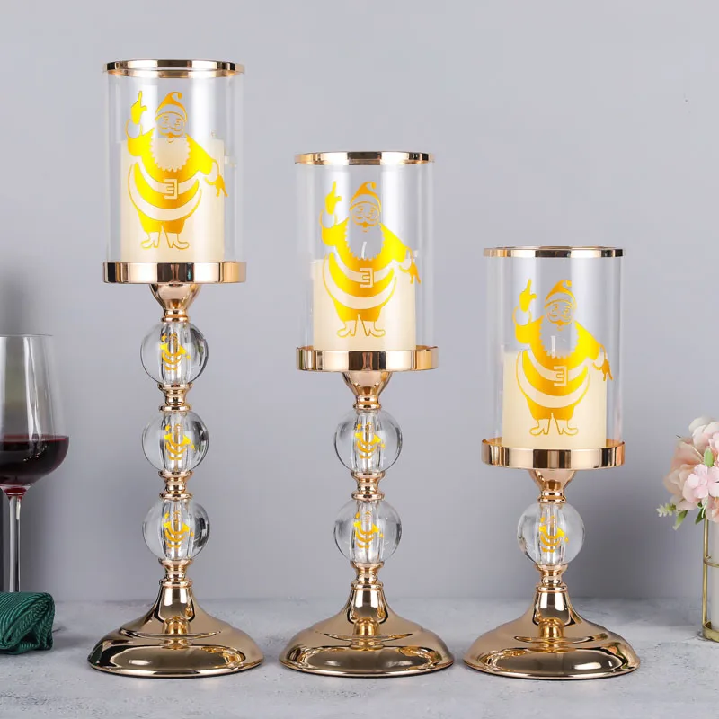 2020 новый дизайн рождественские хрустальные подсвечники в европейском стиле для