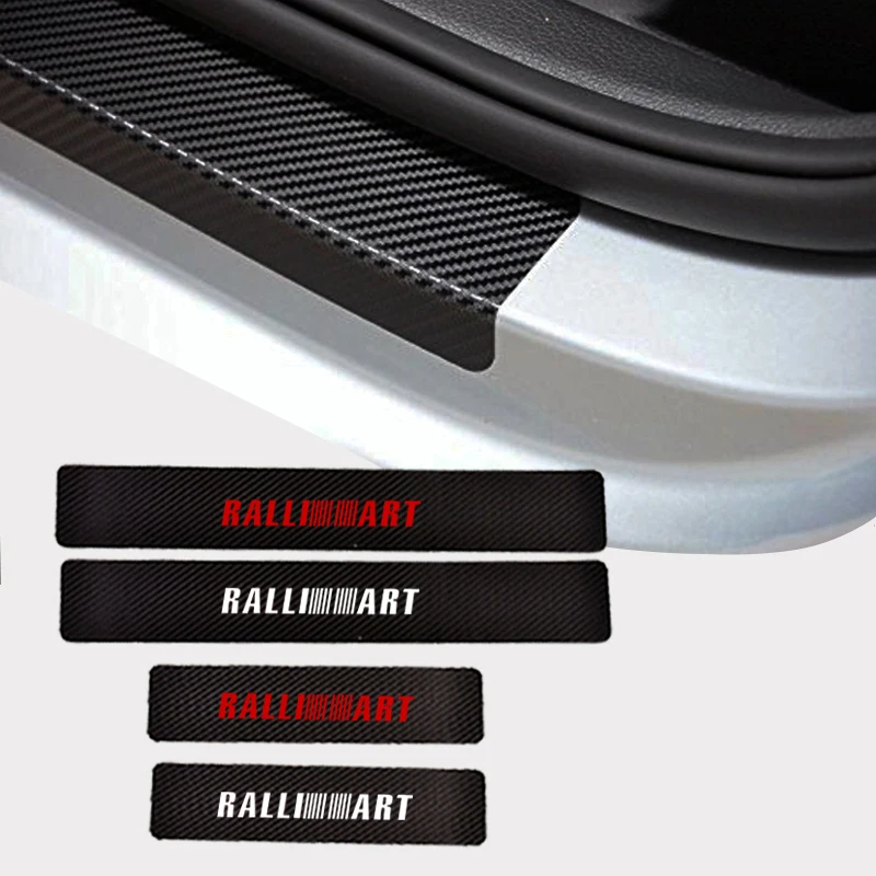 Виниловая наклейка из углеродного волокна для защиты порога автомобиля