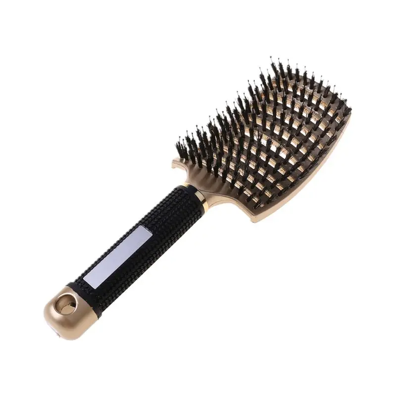 Cepillo profesional de cerdas y nailon para masaje del cuero cabelludo, peine para pelo mojado, cepillo para pelo rizado y mojado, herramientas de estilismo para peluquer&iacute;a-4