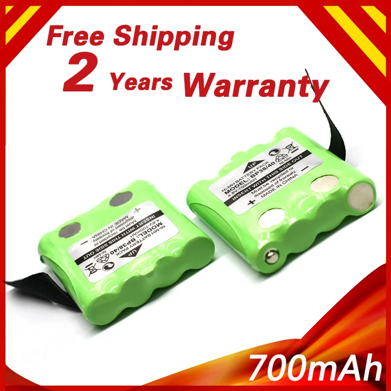 2 шт./лот 4 8 V 700MAH ni mh аккумуляторная батарея для Uniden BP 38 40 BT 1013 GMR FRS 2Way радио батареи