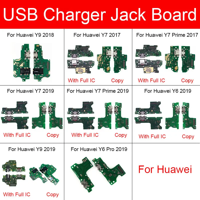 Плата с USB портом для зарядки гибкий кабель Huawei Y6 Y7 Y9 Pro Prime 2017 2018 2019 зарядное