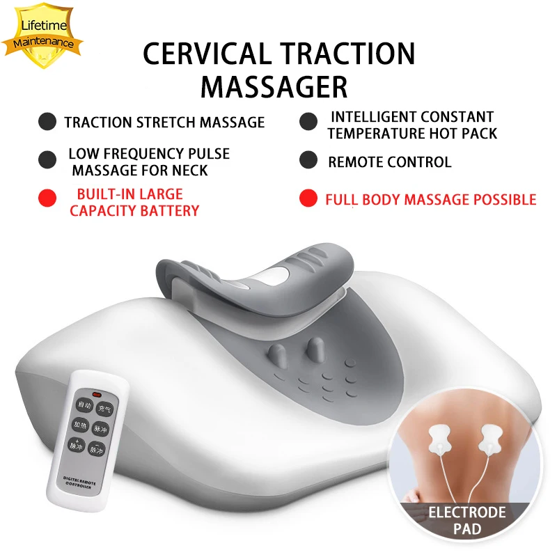 Беспроводная подушка для массажа шейного отдела позвоночника|Массаж Подушка| |