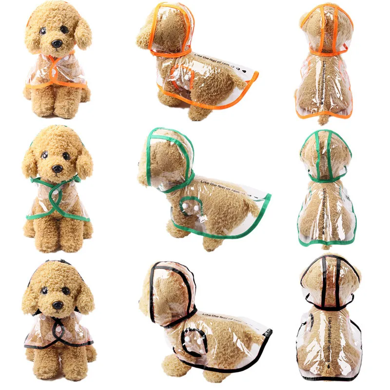 Прозрачный дождевик для собак кошка щенков дождевые пальто Тедди маленькие