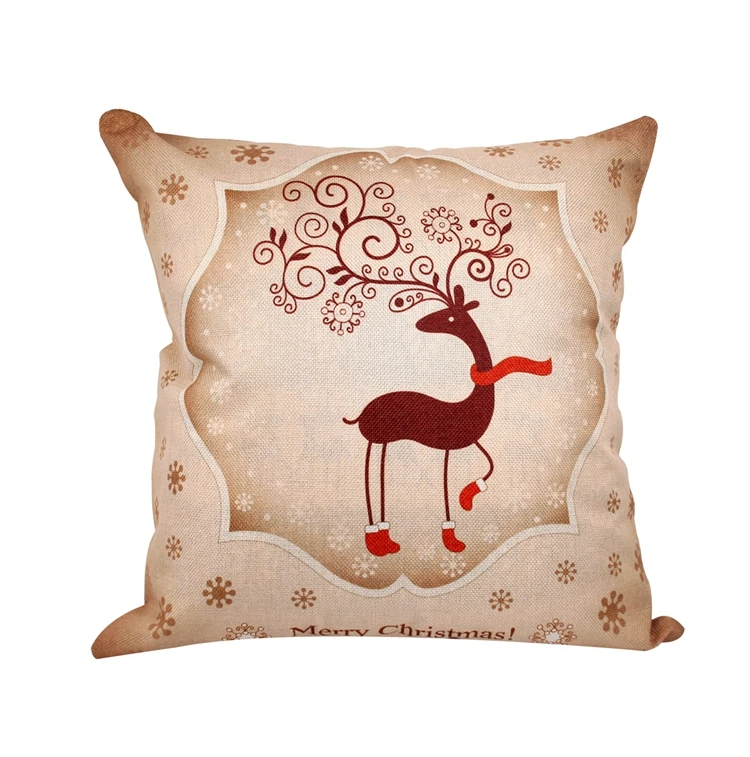 Cushion cover 26 Navidad Рождественский чехол для подушки с рождественским декором для дома рождественские украшения олень Санта Клаус счастливый год - Цвет: Cushion cover 26