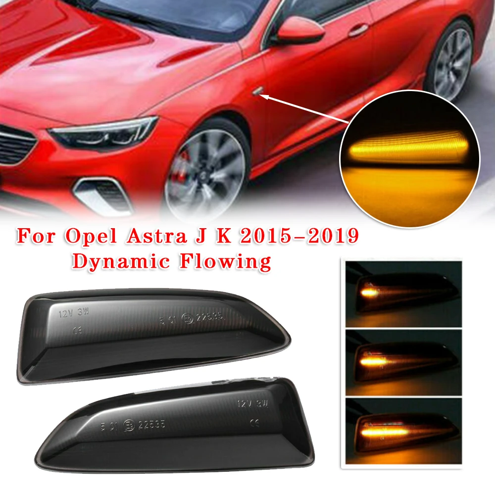 Автомобильный боковой маркер светильник ABS + PC 3W лампа Bulnbs для Opel Astra J K 2015