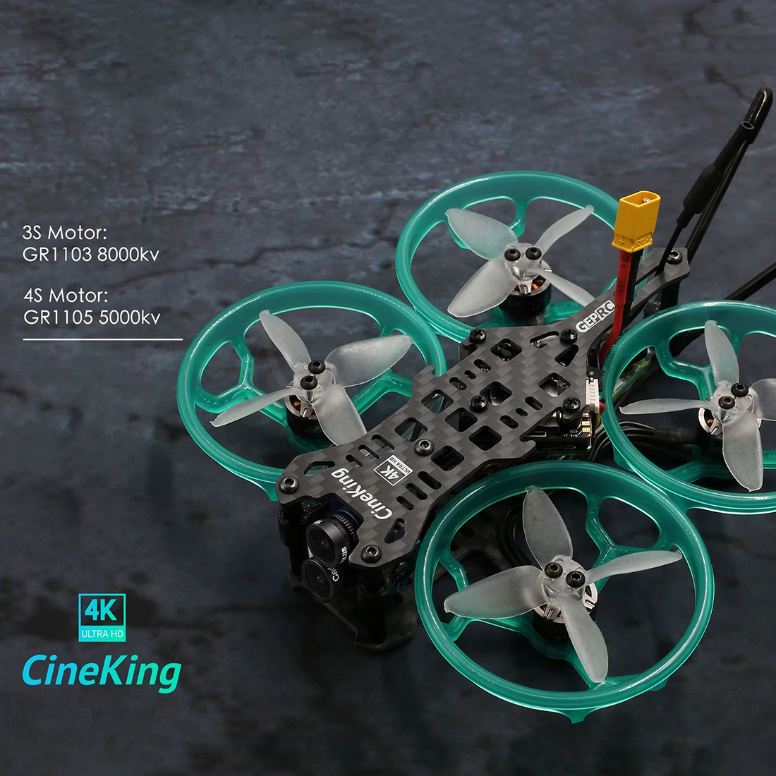 GEPRC Cineking 4K 2-4S FPV Квадрокоптер PNP BNF с Caddx Tarsier FPV камера 1103 1105 бесщеточный двигатель F4 12A Контроллер полета