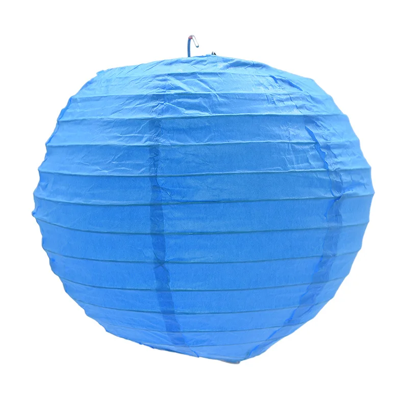 PL14 Blue 1 шт. Круглый Китайский бумажный фонарь на день рождения, свадьбу, вечеринку, украшения, подарок, сделай сам, лампион, подвесной фонарь-шар вечерние принадлежности - Цвет: PL14 Blue