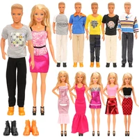 fashion handmade 10 itemsset doll accessories 5 ken clothes random 2 dolls shoes 3 dress for barbie our generation dolls