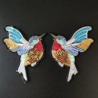 birds large patch diy clothes stickers sequins biker badge iron on patches for clothing animal strange things christmas gift