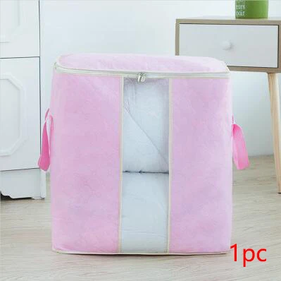 Pink 1/3 шт портативный контейнер для хранения одежды одеяло одежда под хранение для спальни складной хранения организации стеганый мешок хранение одежды стеганая сумка для гардероба для шкафа купе шкаф для одежды - Цвет: Pink