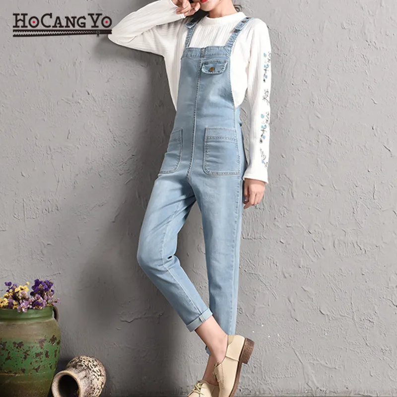 Модный женский комбинезон с открытой спиной размера плюс 6XL элегантный джинсовый