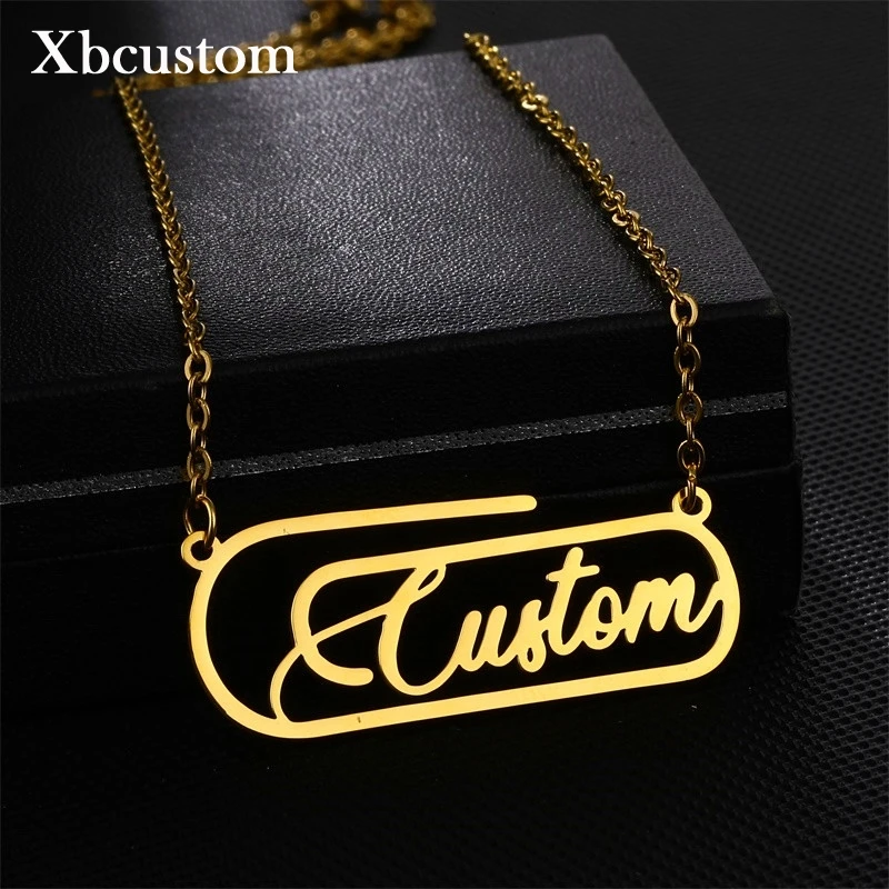 Заказное именное ожерелье для женщин и девушек персонализированная золотая