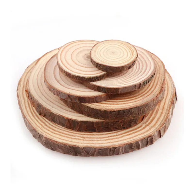 

3-12 см толщиной, 1 упаковка, натуральная сосна, круглые необработанные деревянные ломтики, круги с корой дерева, диски «сделай сам», ремесла, картина для свадебной вечеринки