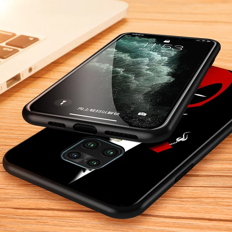 

Anime Suit Shirt Tie For Xiaomi Redmi Note 9 9S Pro Max 8T 8 7 6 5 Pro 5A 4X 4 Phone Case Silicone Soft Bright Black Cover