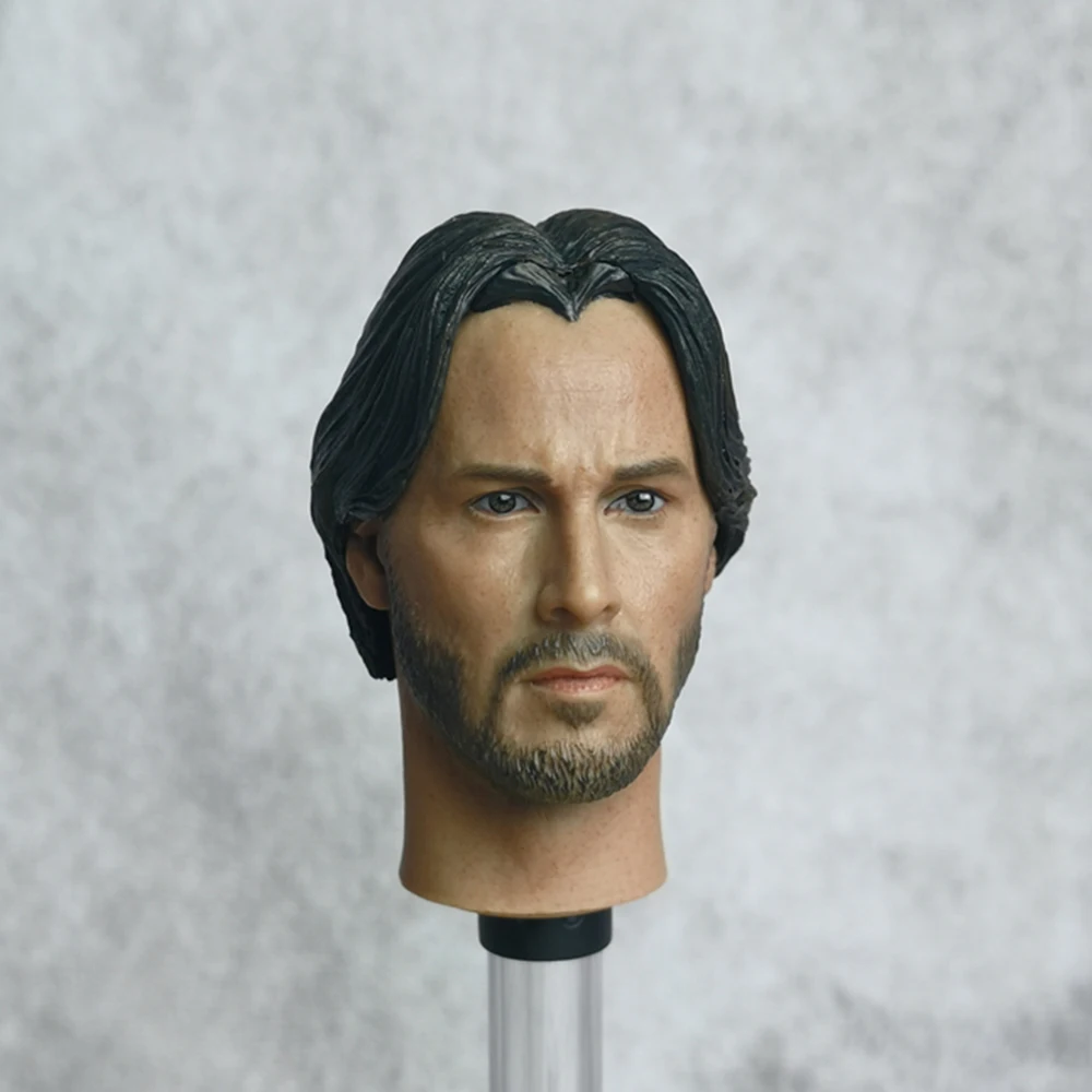 

1/6 Soldier Male Killing God Keanu Reeves Hunting and Killing Head Sculpture Model Accessories for 12’’ action figure body