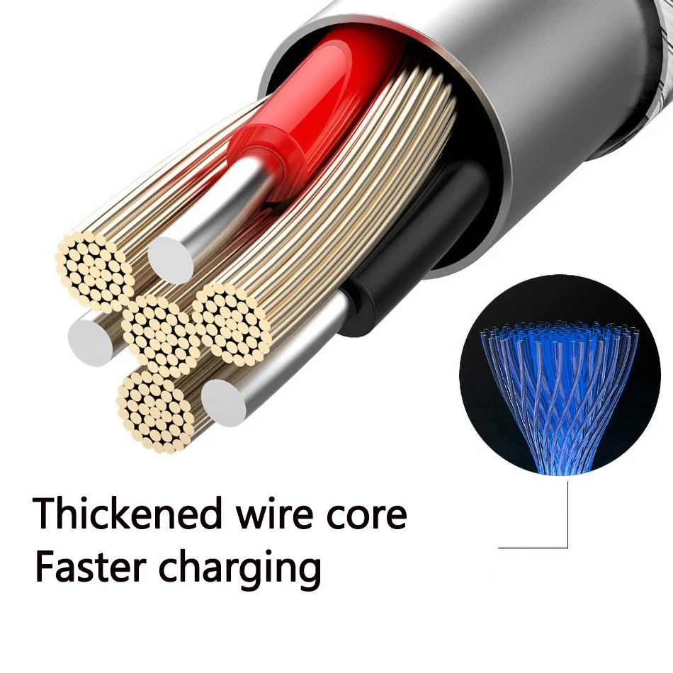 5А 3 в 1 кабель Micro USB нейлоновый плетеный типа C для быстрой зарядки iPhone7 11 XS Samsung Xiaomi