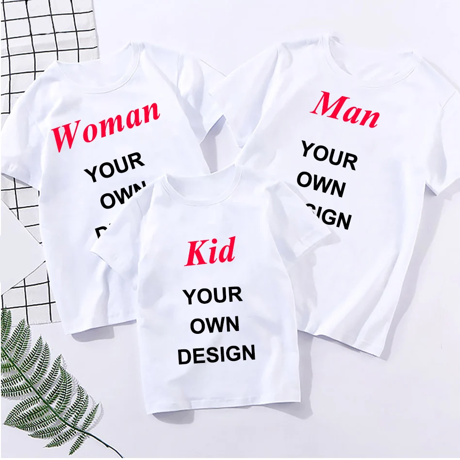 

Custom 3D Printed T Shirt DIY Lover Shirt Girl's Top Tees Summer T-shirt Men's Boy's Shirt Parent-child Outfit wholesale vendor