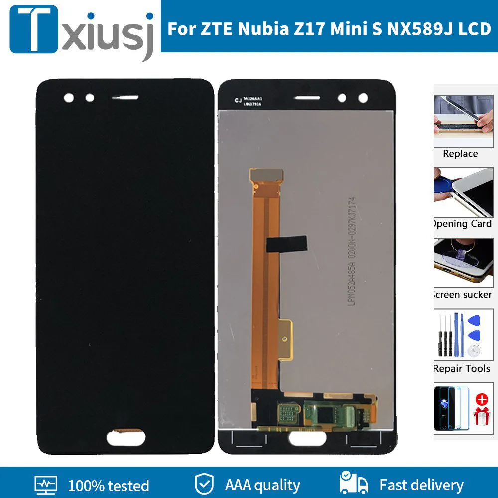 

5.2" Original For ZTE Nubia Z17 Mini S NX589J LCD Touch Screen Digitizer Assembly For Z17 MiniS NX589H Display Replacement