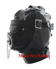 Новинка мягкая кожаная маска бандаж капюшон закрывающаяся шапка для косплея