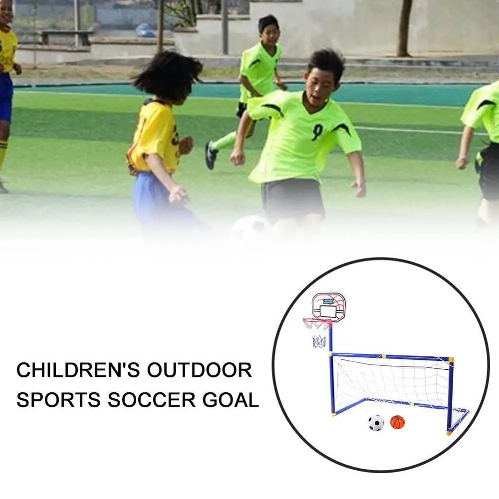 

Children's Outdoor Sports Football Goal Basketball Rack Mini Football Toy Two-in-one Accessorie Basketball Training Practic V2L6