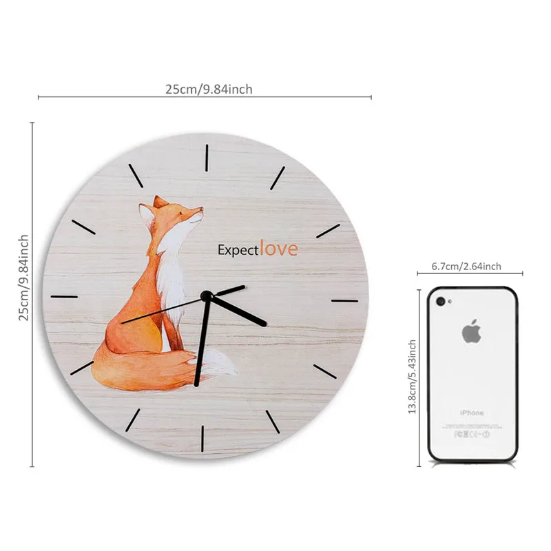 Часы наручные большие с принтом ожидания любви|Настенные часы| |