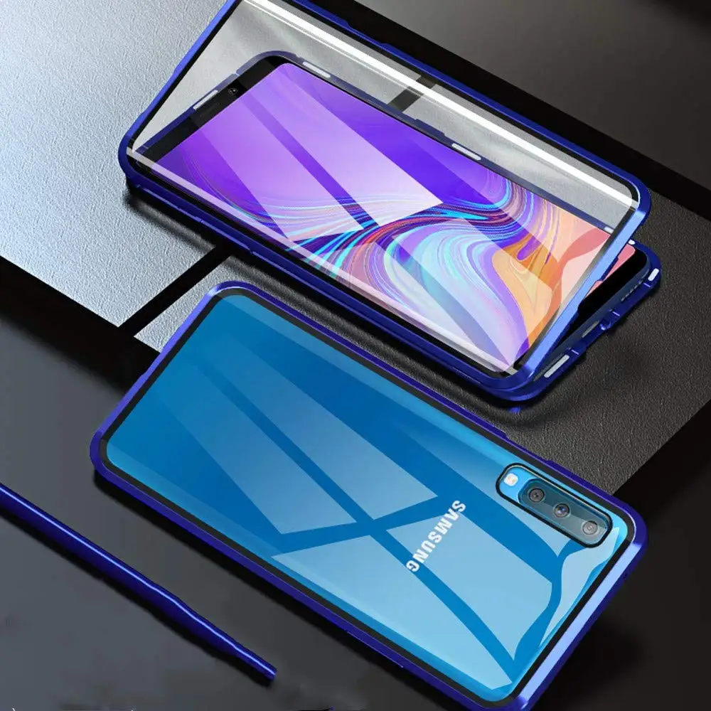 Магнитный чехол для Samsung Galaxy A50 A70 S21 A30 A32 A52 A31 M31 A11 A50s A72 M30 M11 A71 A51 A81 металлический из