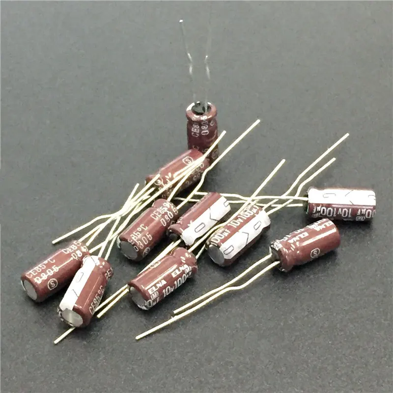 

10pcs/50Pcs 100uF 10V ELNA 5x11mm 10V100uF Audio Capacitor Brown