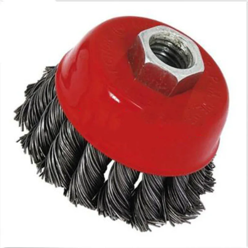 

2pcs/Set 3" (75mm) Wire Brushes Cup Brush Wheels For 4-1/2" (115mm) Angle Grinder Rotary Polishing Cleaning Tools
