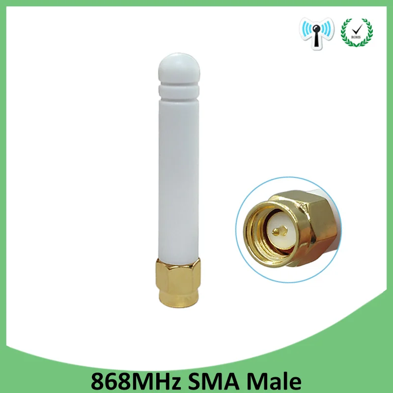 GSM 868 MHz 915 MHz Антенна 3bdi SMA разъем GSM антенна 868 MHz 915 MHz Антенна белого малого размера для Lorawan
