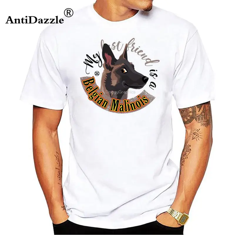 Antidazzle Belgian Malinois футболка Homme с круглым вырезом хлопок короткий рукав Мужская для