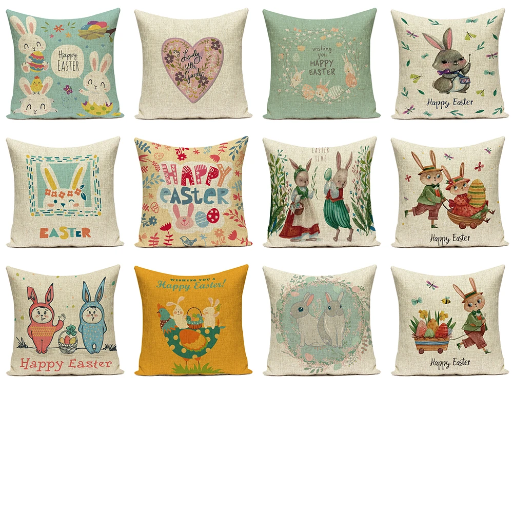 Пасхальная наволочка с милым Кроликом для гостиной декоративные подушки чехол