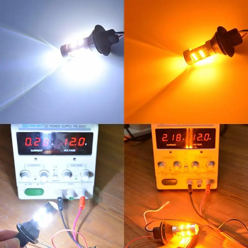 1 комплект светодиодный поворотник светильник + дневные ходовые огни DRL WY21W PY21W BAU15S