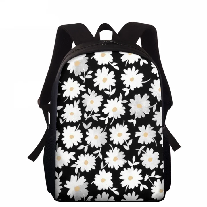 Школьные ранцы для девочек-подростков, красивый рюкзак с цветочным узором для детских садов и учебников, 15 дюймов