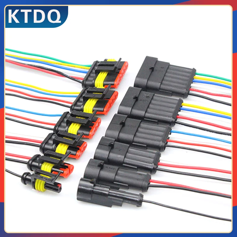 1-20 компл. женский и мужской Superseal AMP 2 Pin 282080-1 282104-1 водонепроницаемый электрический