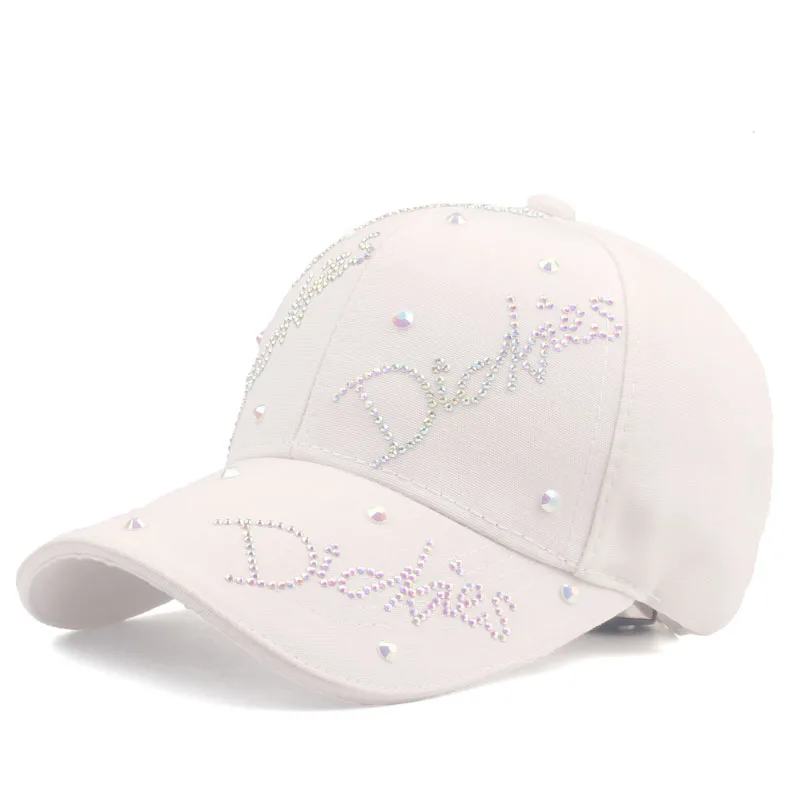 [YARBUU] Rhinestone baseball cap Luxury Woman Cowboy Baseball Cap Flower Pattern Gorras Female High Quality Glass Diamond Hat